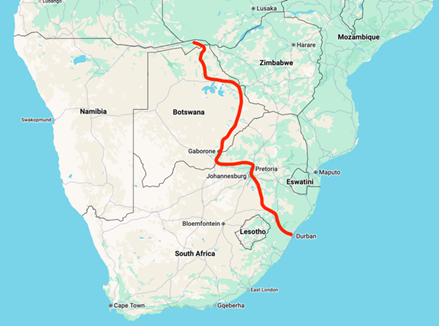 Map of central Africa