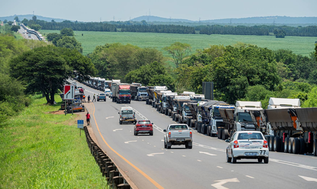 Road leading to the Botswana border