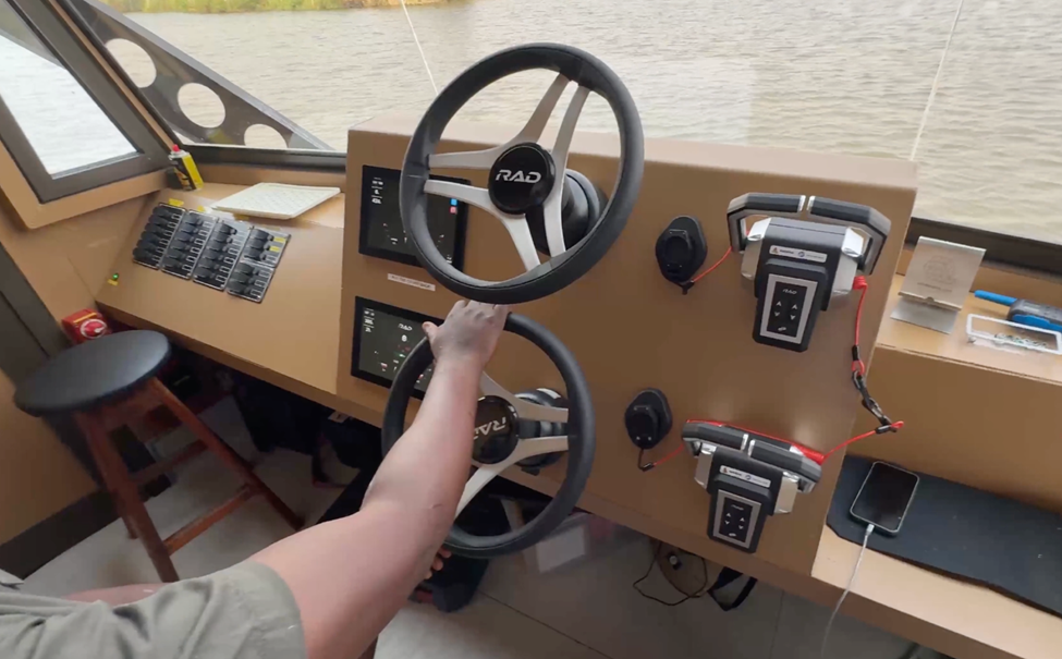 The pilothouse of the Voyager