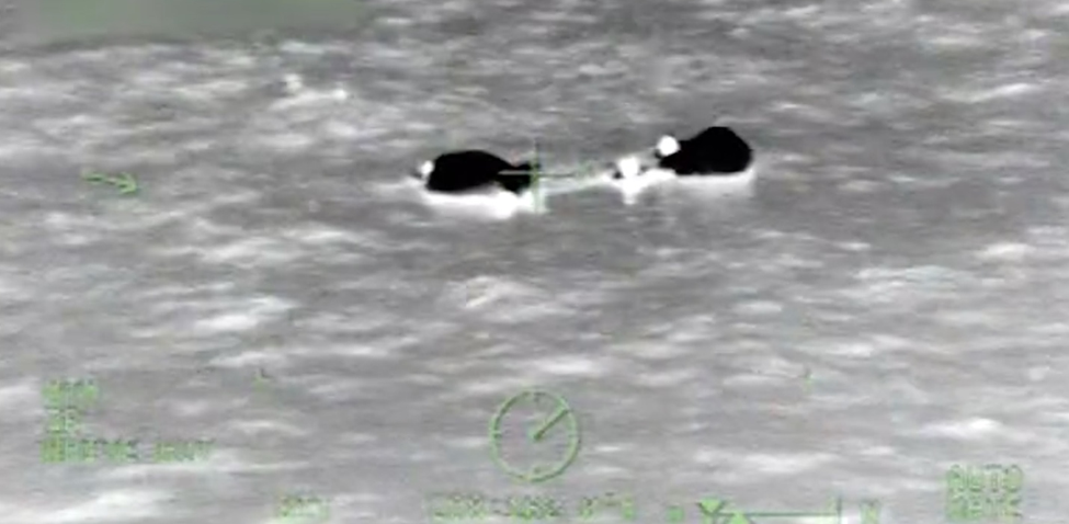 two rescue divers in the water