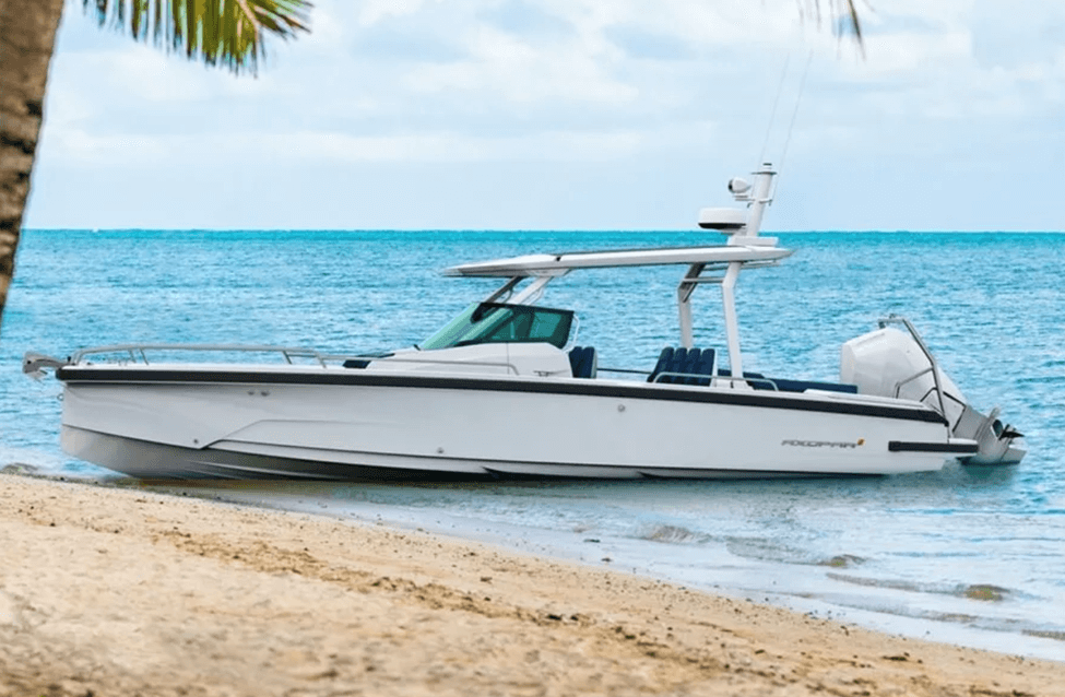 Axopar 29 Sun Top anchored