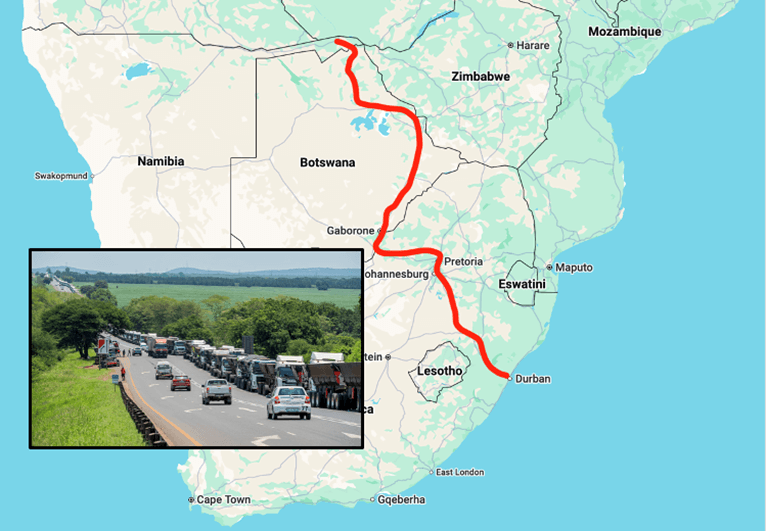 Map & traffic along route