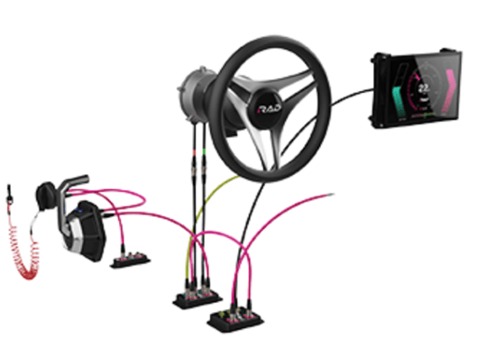 RAD outboard motor system's digital controls