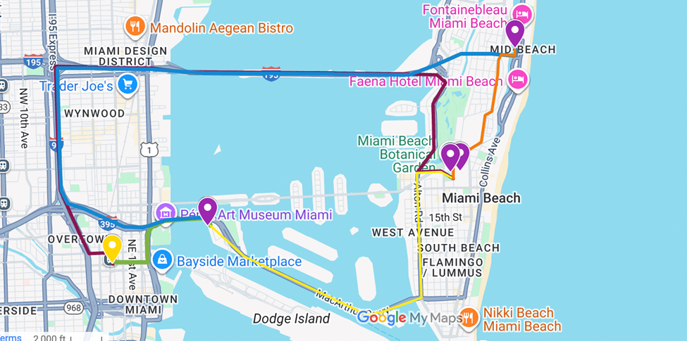 Miami Beach map