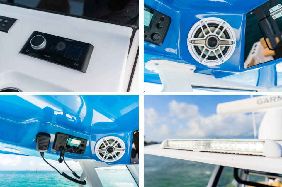 Sportsman Boats' SportLink speakers, radio