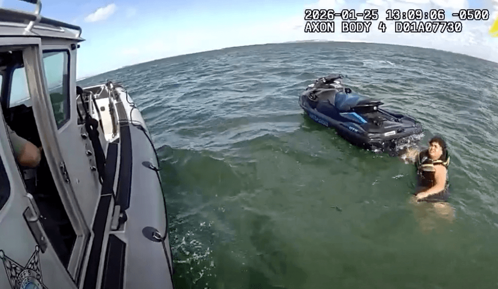 Teen and PWC in water