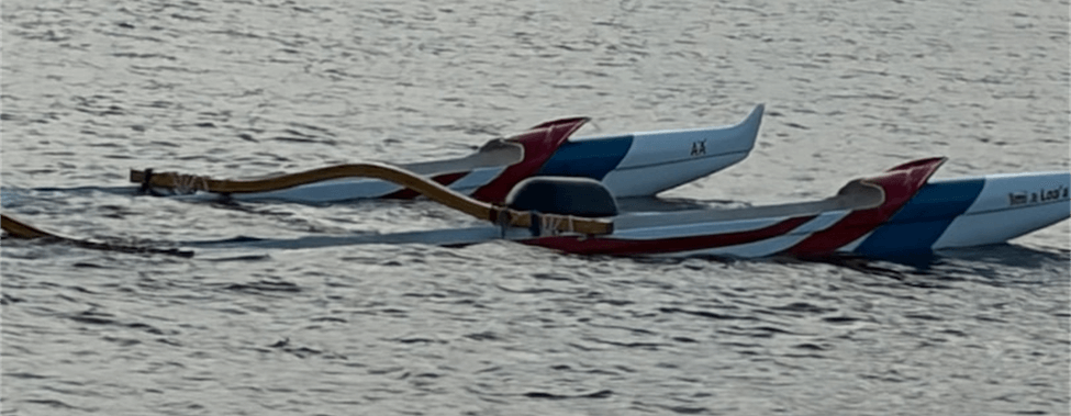 2 kayaks in the water