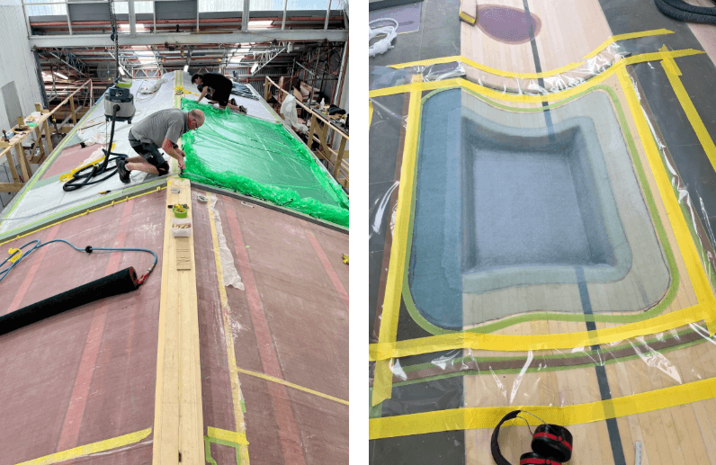 Weber Marine Elite 22m Flybridge Motoryacht - foam and fiberglass