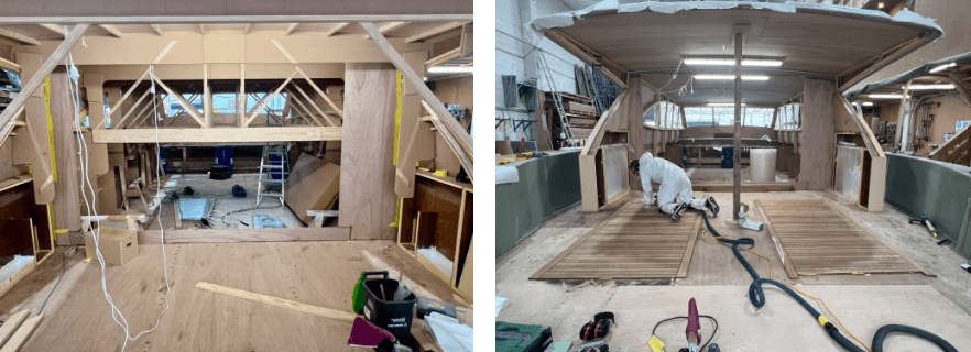 Weber Marine Elite 22m Flybridge Motoryacht inside windows and framing