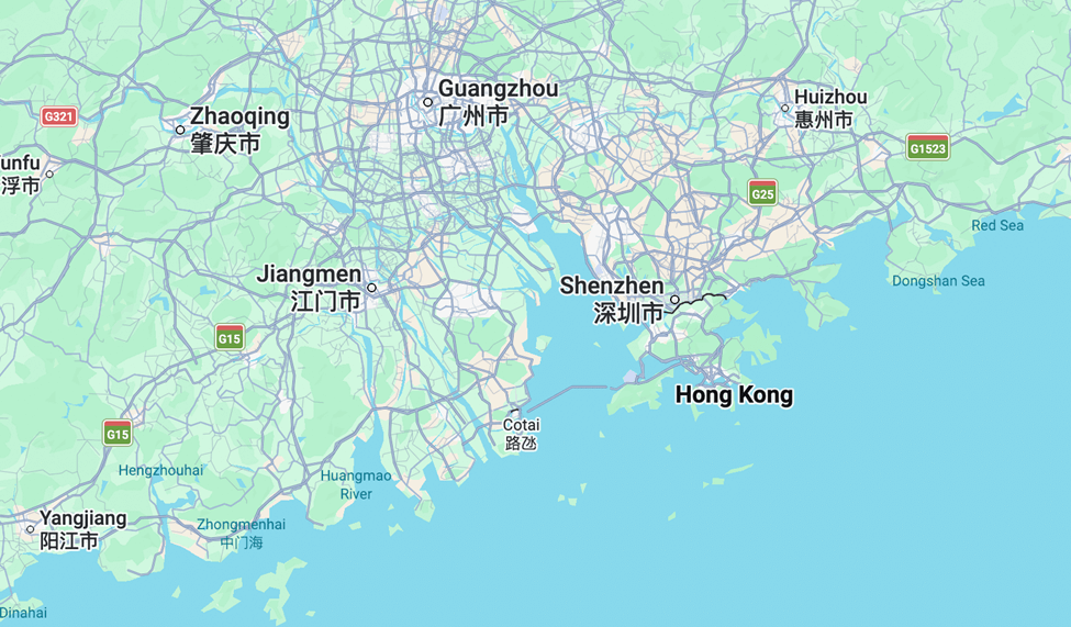 Hong Kong map