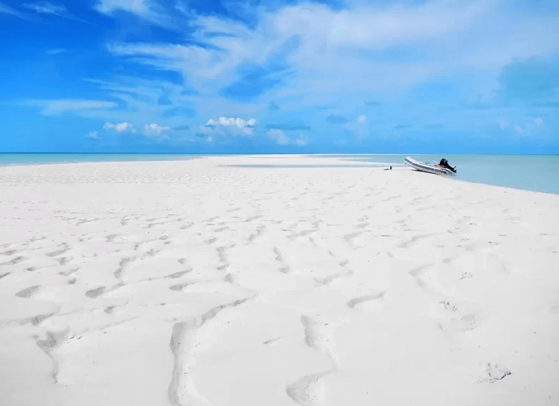 white sand beach
