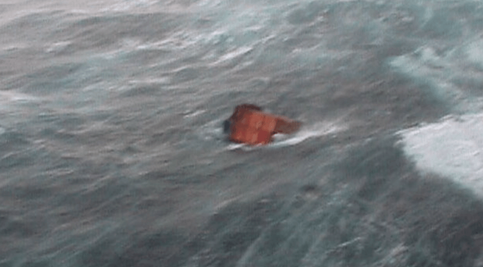 Container lost at sea