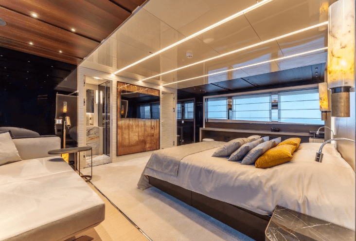 spacious luxury master bedroom