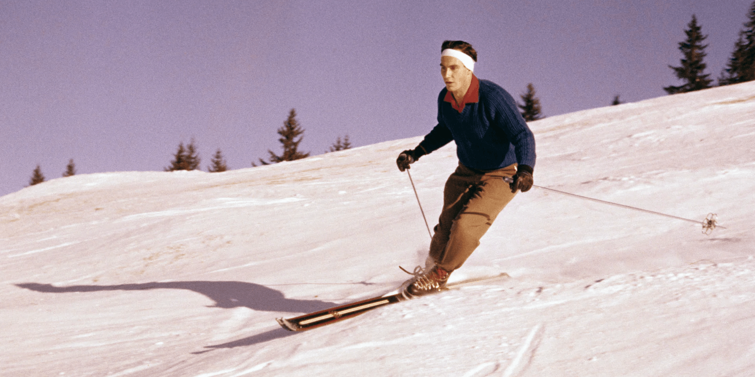 skier skiing downhill
