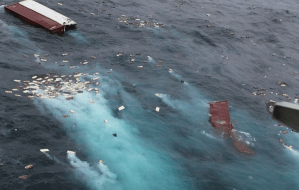Containers lost at sea