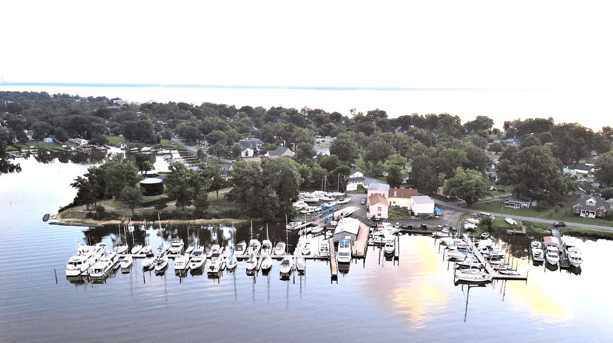 aerial view of Colonial Beach Virginia
