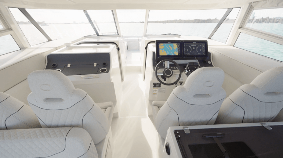 front row of boat seats