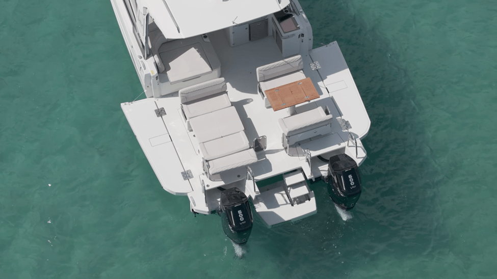 overhead view of seating area