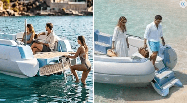 People using the drop down steps