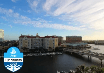 hotel surrounded by marina