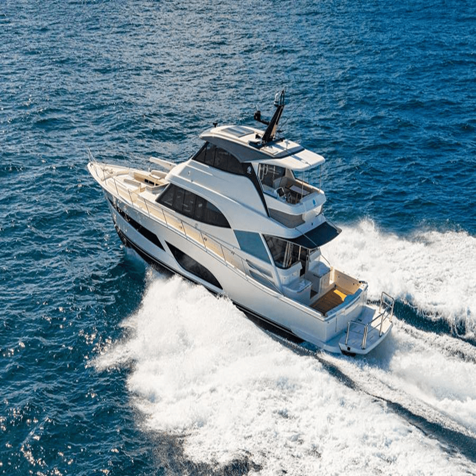 running view of yacht