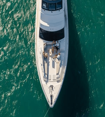 aerial view of forward deck