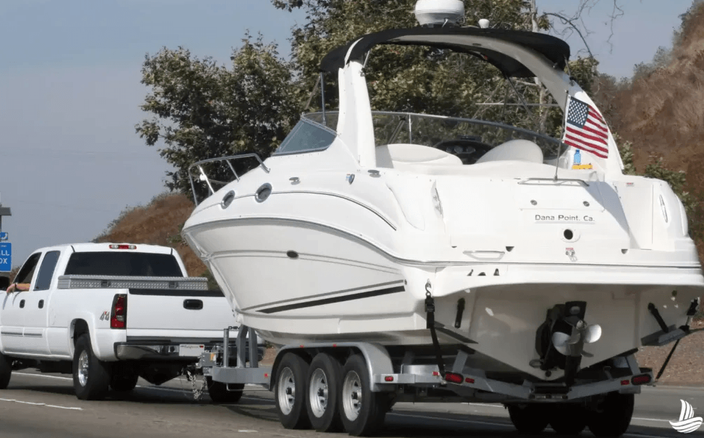 truck towing a boat