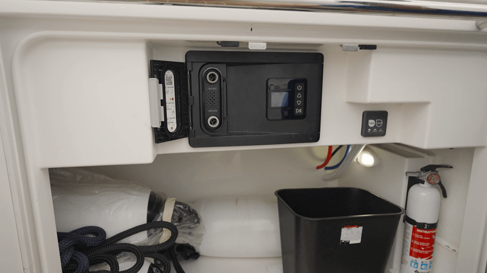 storage for air pump and water toys