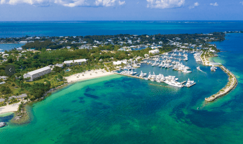 boats surrounding island