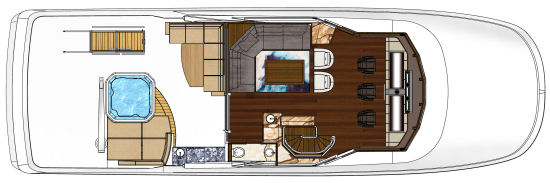 Ocean Alexander 100 Motoryacht skylounge layout