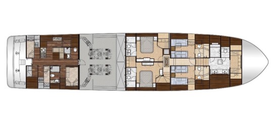 Ocean Alexander 100 Skylounge deck plan