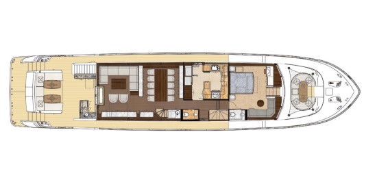 Ocean Alexander 100 Skylounge main deck