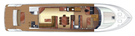 Ocean Alexander 85 Motoryacht main deck layout