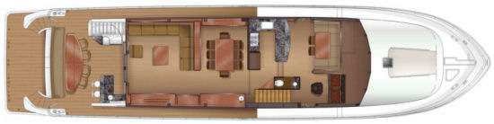 Ocean Alexander 90 Motoryacht main deck layout