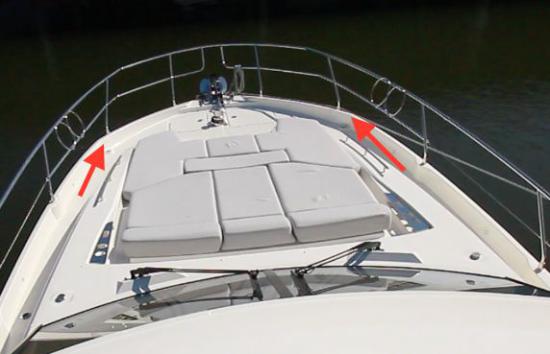 Prestige 590 bow sun pad