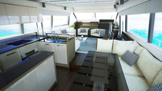 Prestige Yachts 680 dining table