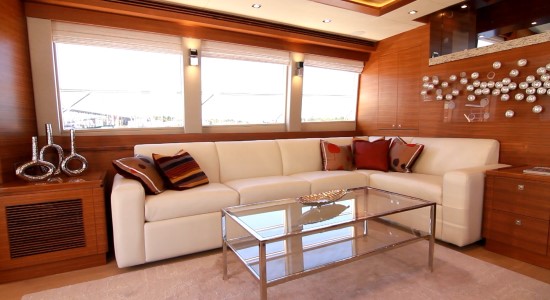 Regency Yachts P65 Leather Sofa