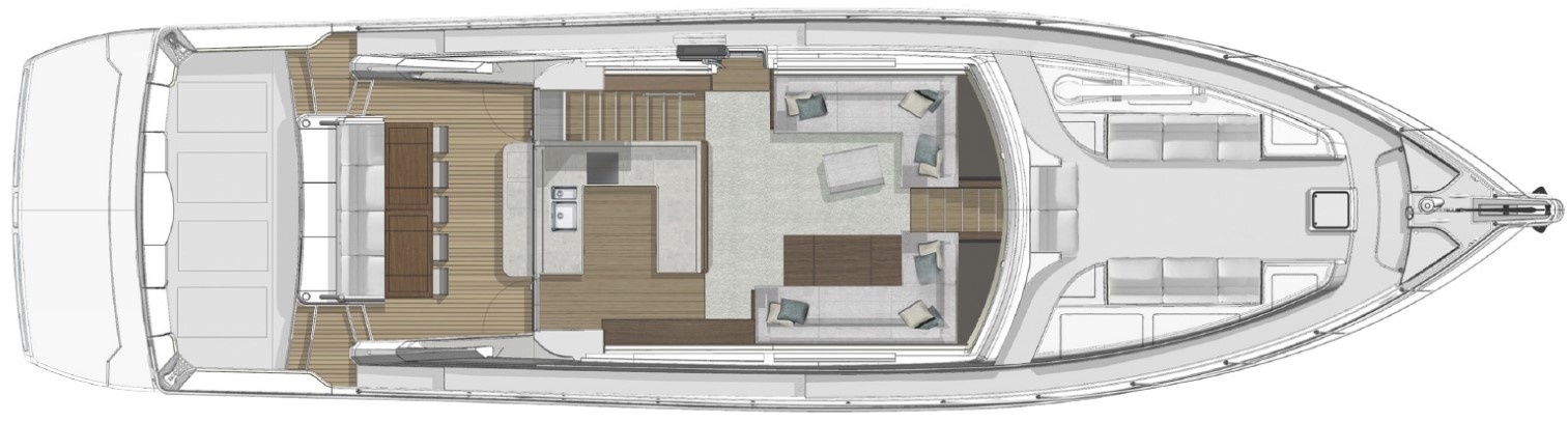 Riviera 68 Sports Motor Yacht layout