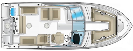 Sailfish 245DC deck plan