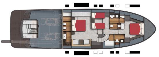 Sirena 64 three stateroom layout