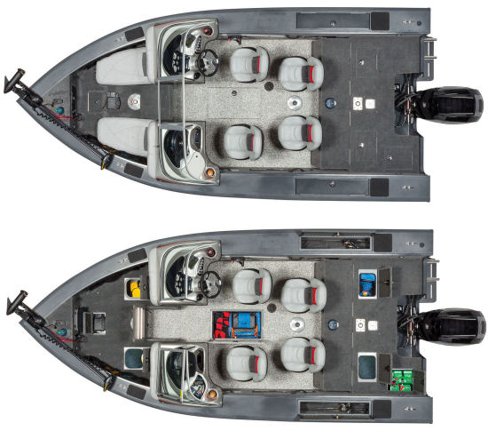 Tracker Targa V-18 Combo model floorplans