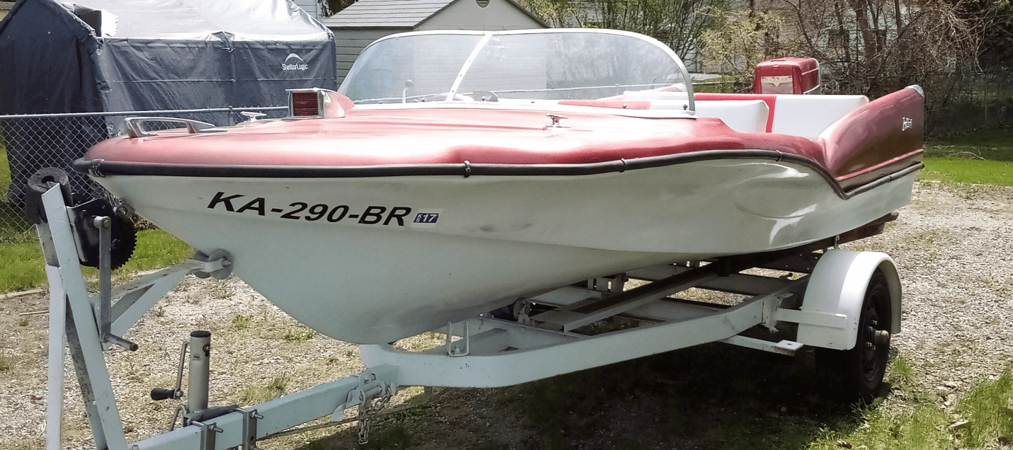 The age of tailfins occurred in boats as well as cars.