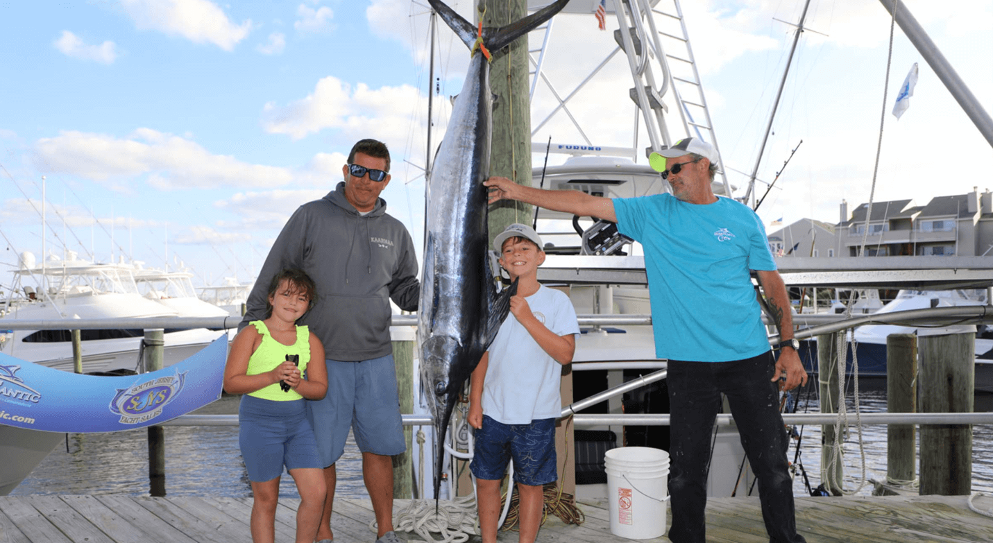 Marlin caught by fisherman