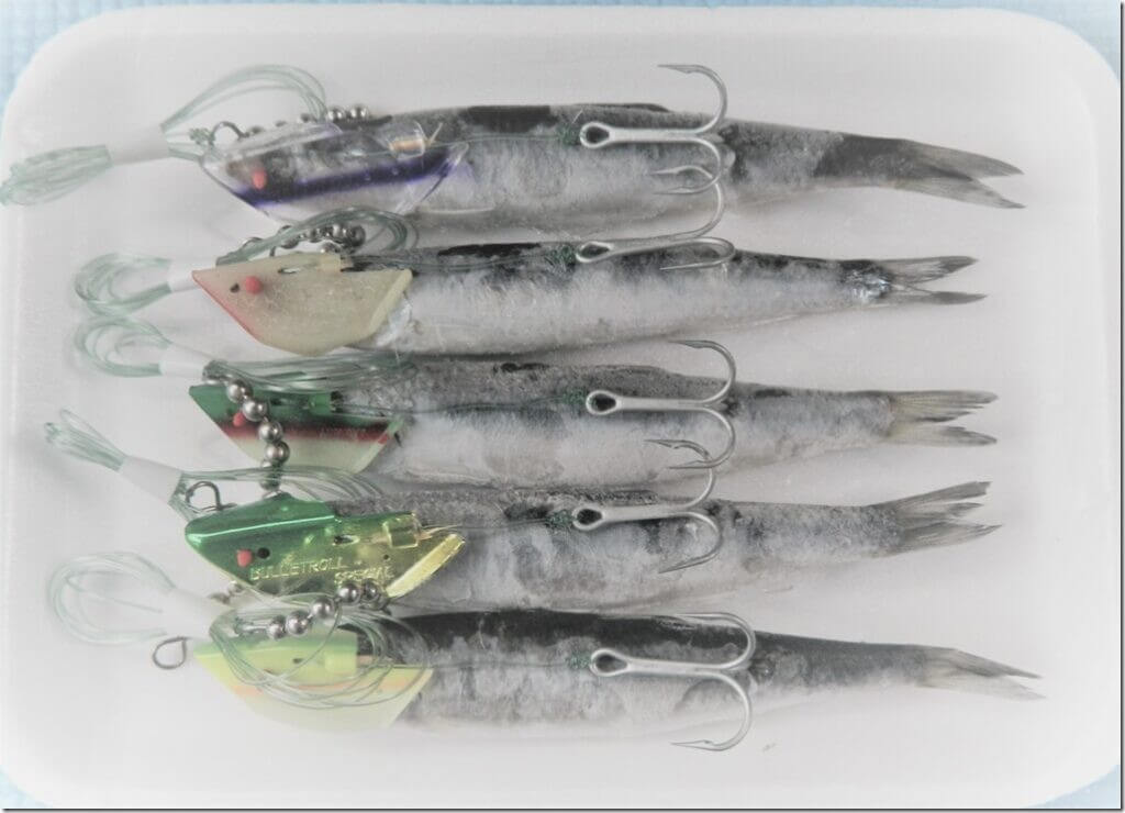 “Meat” lure ready to go for a “soak.”