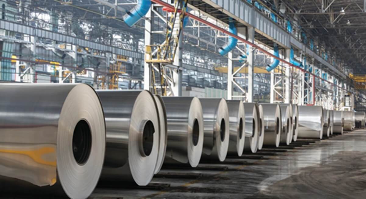 Thin aluminum rolled up like toilet paper