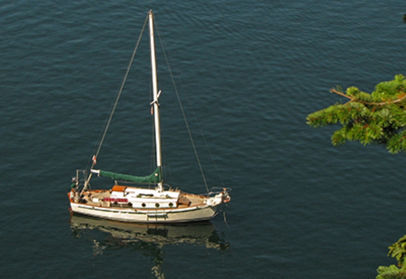 San Juan at anchor