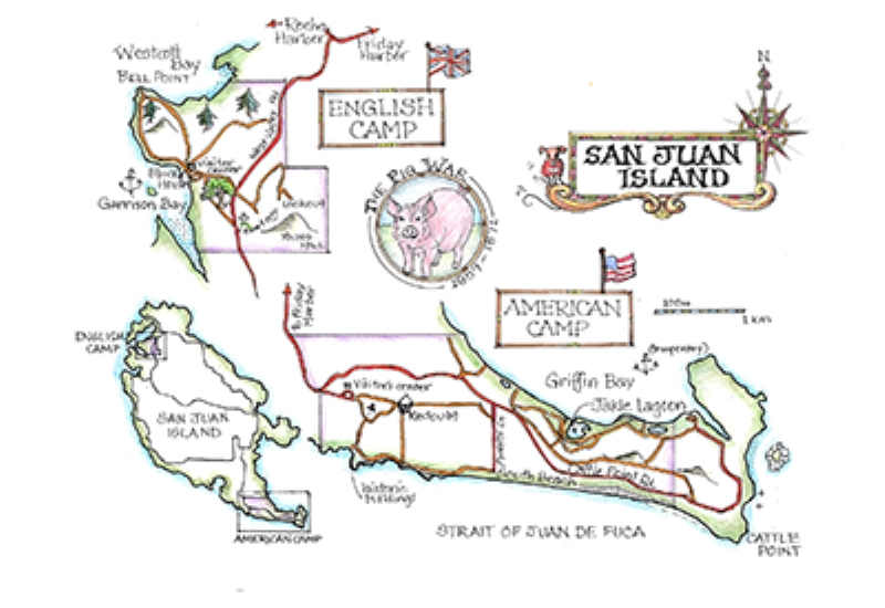 San Juan Island map