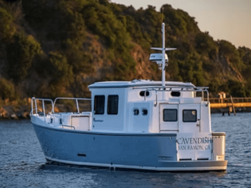 2022 SeaPiper 35, Cavendish, enjoying an evening sunset. 