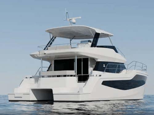 Aquila 46 Yacht Power Catamaran aft view
