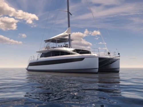 Aquila 50 Sail Catamaran on the water